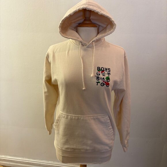 Boys Get Sad Too Koi Hoody in Vanilla - Picture 3 of 10